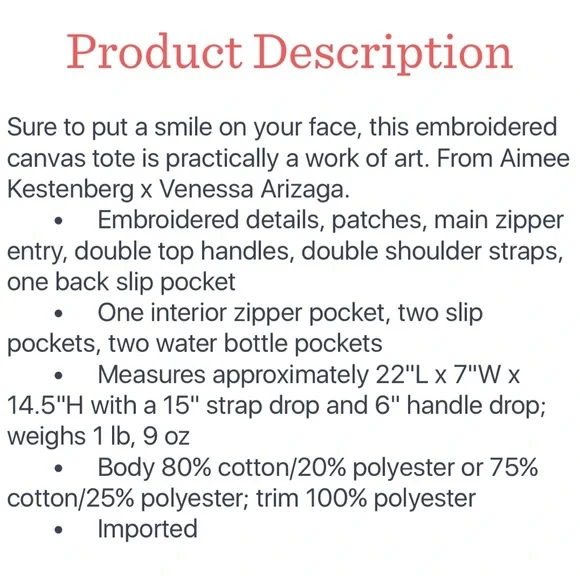 Aimee Kestenberg Multicolor Travel Bag - Picture 8 of 8